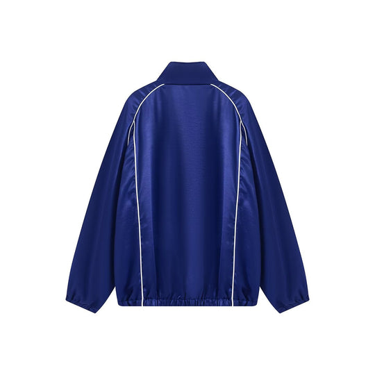 Damen Zweiteiliges Satin-Trainingsset mit Reißverschlussjacke und weitem Trackpant Shop Nory