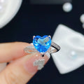 Damen herzförmiger Ring mit funkelndem Zirkonia Shop Nory