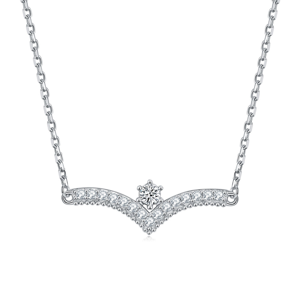 Damen Anhänger mit funkelndem Zirkonia-Rahmen und eleganter Kettenstruktur Shop Nory