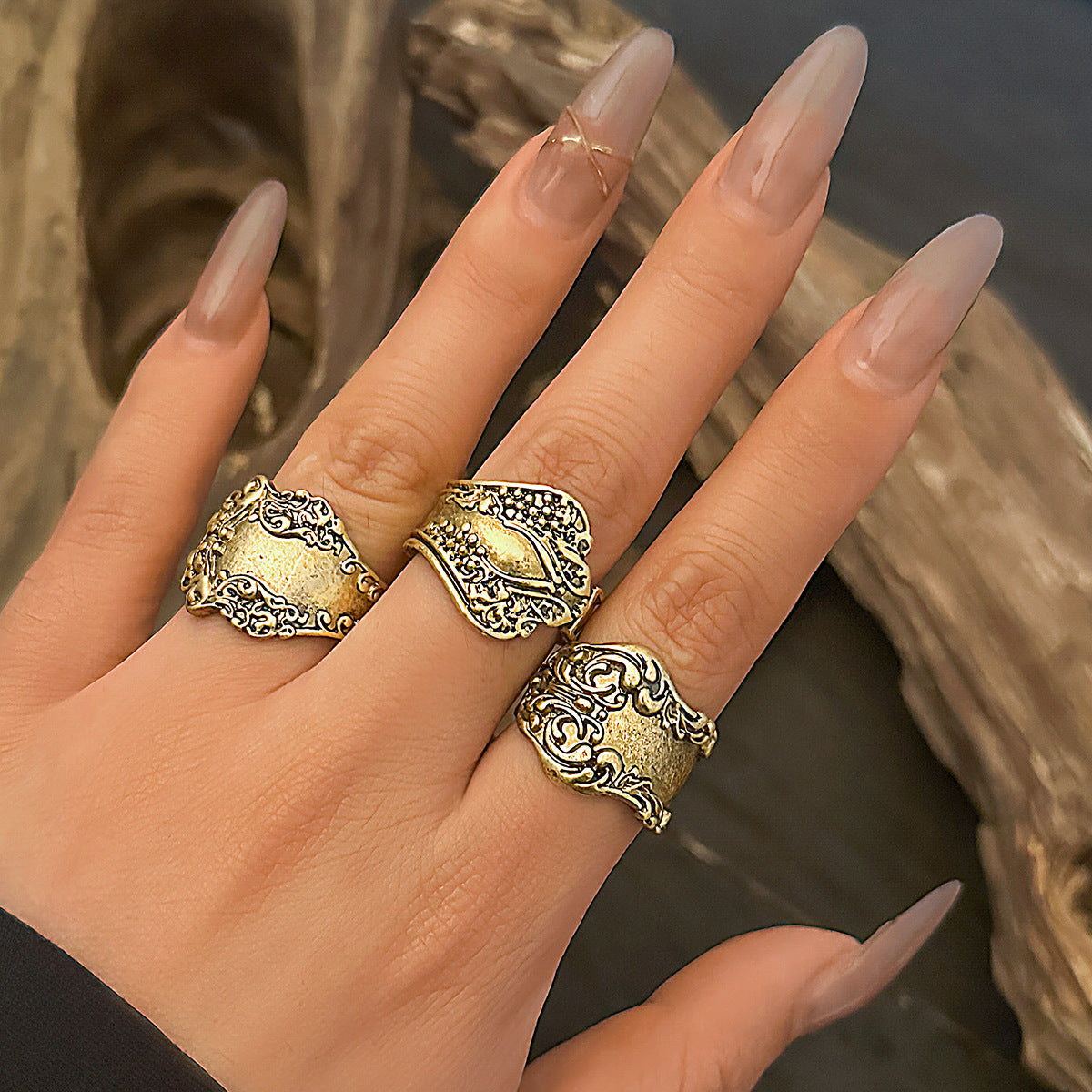 Damen Ethnische Handgefertigte Ringe im Set