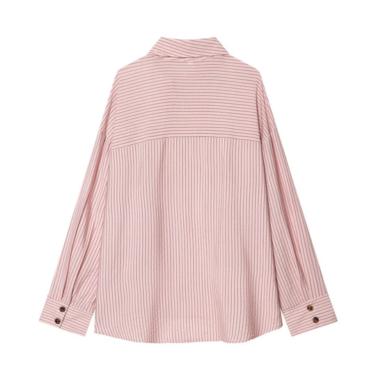 Damen Oversize-Hemdbluse mit asymmetrischem Stehkragen und verlängerter Rückenpartie Shop Nory