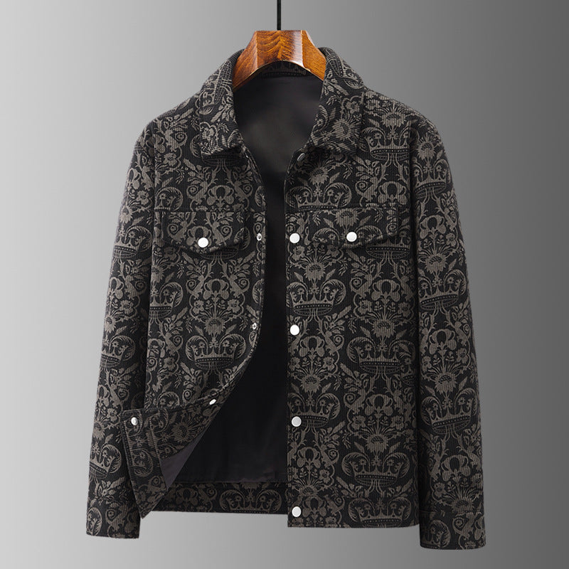 Damen Elegante Utility-Jacke mit floralem Muster Shop Nory
