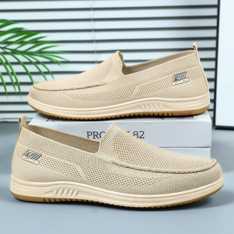 Herren nan leichtgewichtiger Mesh-Mokassin-Slipper mit nahtlosem Strickoberteil, Memory-Komforteinlage und rutschfester Flexsohle Shop Nory