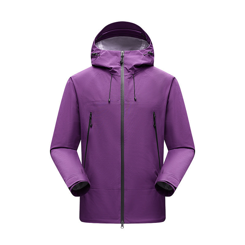 Herren Minimalistische technische dreilagige Softshelljacke mit versiegelten Nähten und wasserdichtem Frontreißverschluss Shop Nory