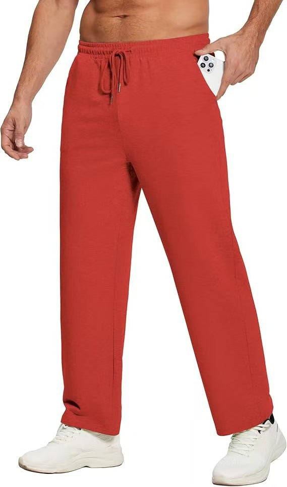 Herren nan locker fallende Loungehose aus softem Jersey mit Kordelzug, elastischem Bund und geradem Bein Shop Nory