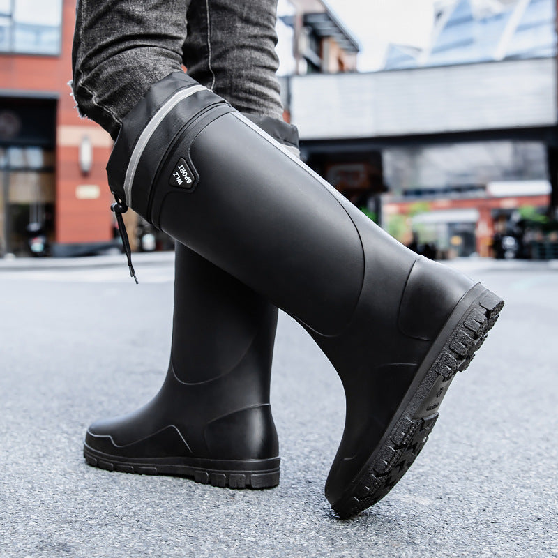 Herren Mittelhohe Wasserdichte Gummistiefel mit kontrastierender Profilsohle Shop Nory