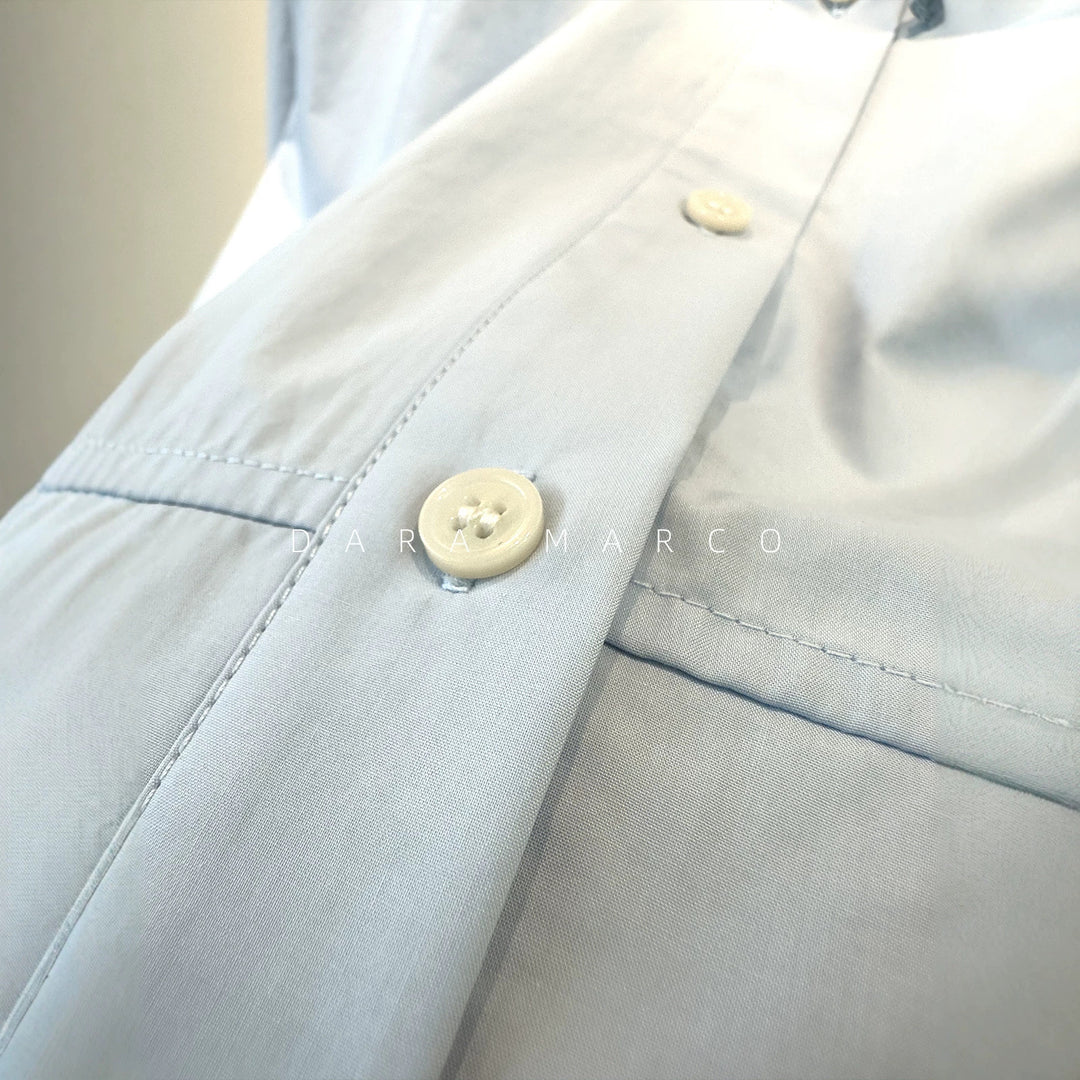 Damen Stylisches Kapuzenhemd mit Knöpfen Shop Nory