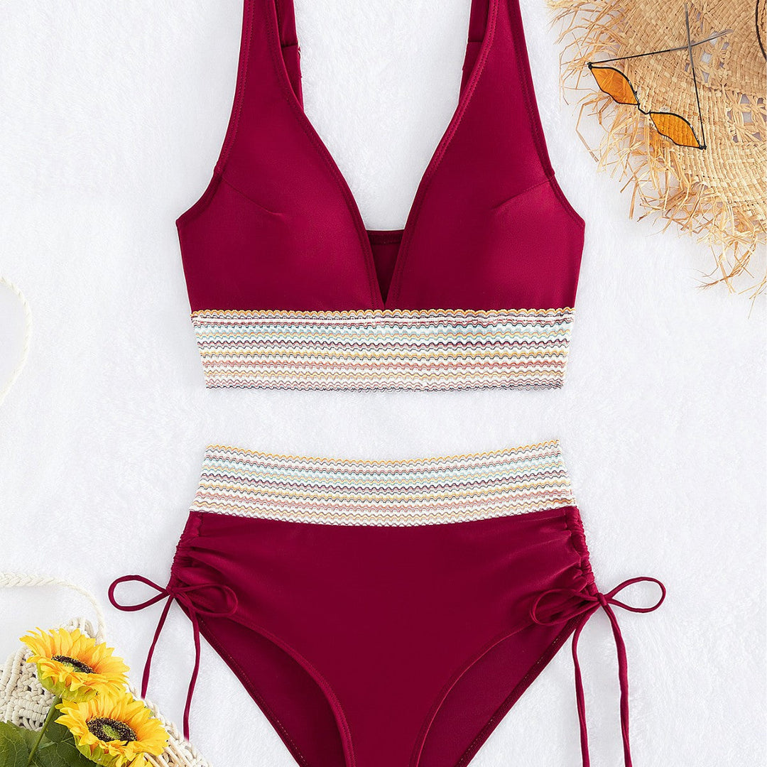 Damen Hochgeschnittener Sportbikini Shopnory