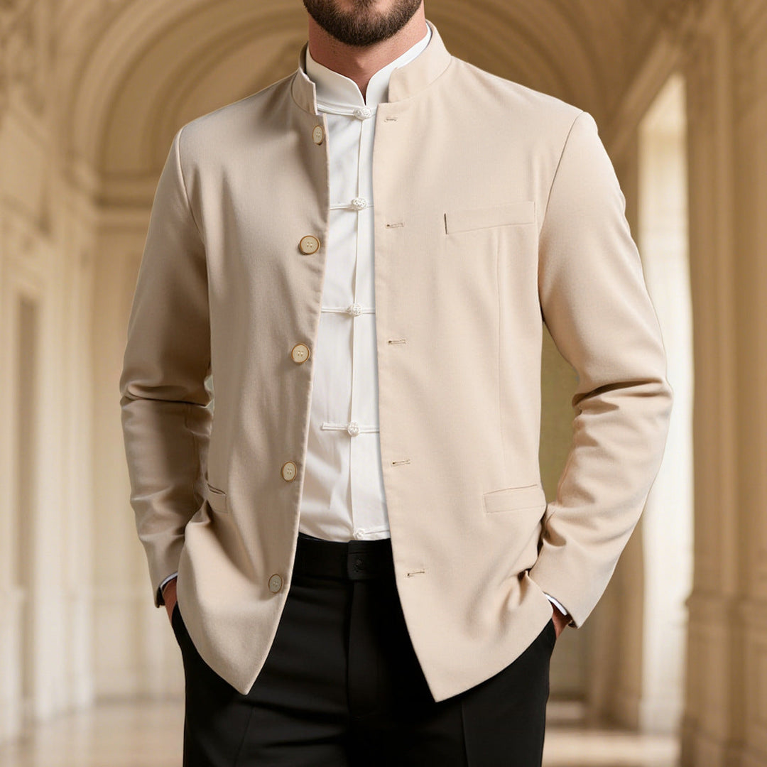 Herren modischer Stehkragenblazer