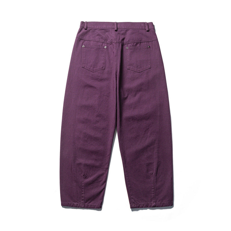 Herren Konisch geschnittene Twill-Hose mit hoher Taille und fünf Taschen Shop Nory