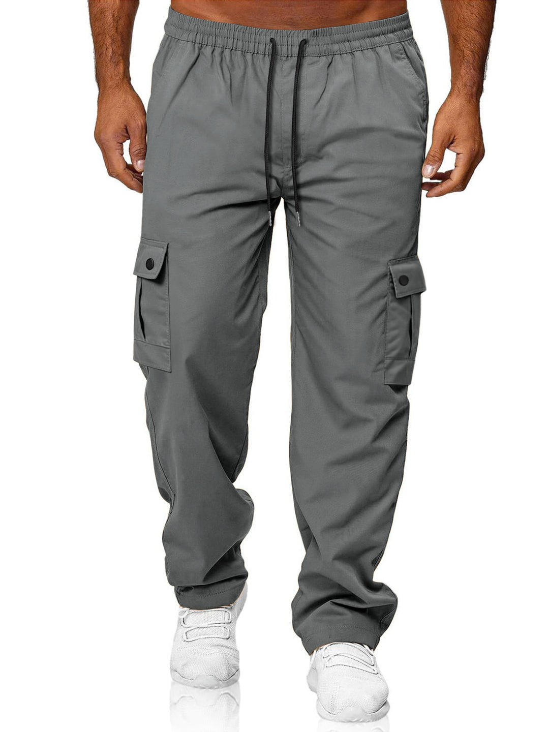 Herren Relaxed-Fit Cargo-Jogger mit elastischem Bund, Kordelzug und Klappentaschen Shop Nory