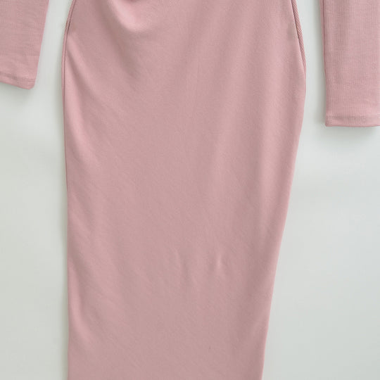 Damen Enganliegendes Midikleid mit seitlicher Raffung und doppeltem Ausschnitt Shop Nory