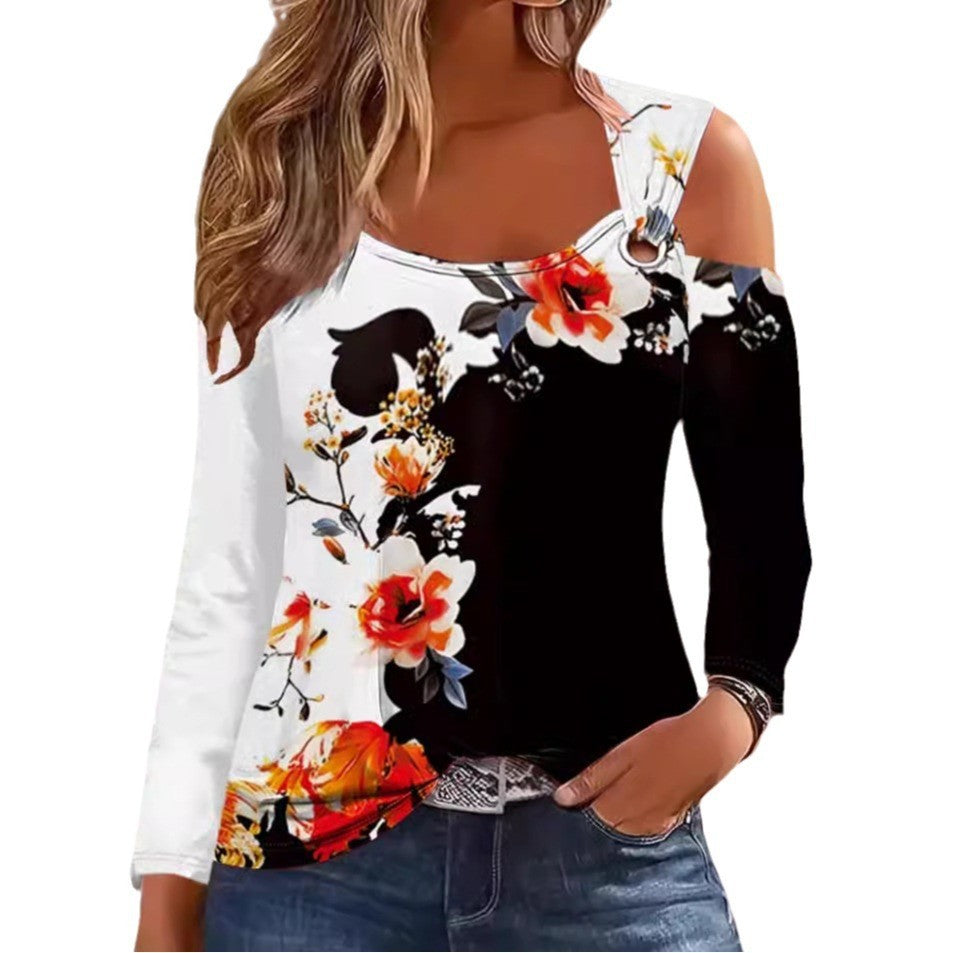 Damen Langarm-Oberteil mit Cut-Out-Details und asymmetrischem Design