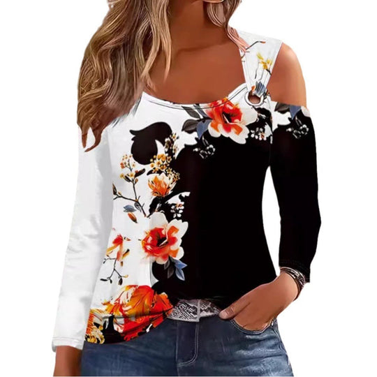 Damen Langarm-Oberteil mit Cut-Out-Details und asymmetrischem Design