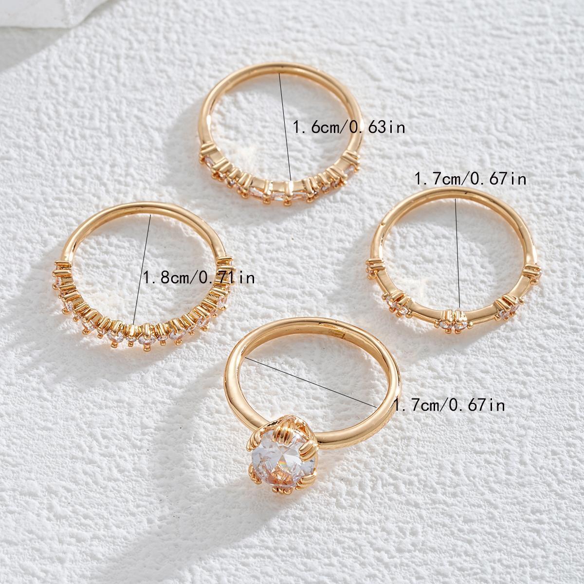 Damen Ring-Set mit funkelnden Zirkonia und eleganter Gestaltung Shop Nory
