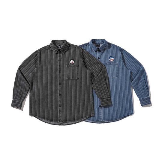 Herren Gestreiftes Workwear-Hemd mit Brusttasche Shop Nory
