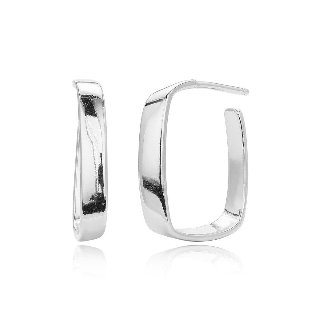 Damen Ohrhänger mit elegantem quadratischem Design aus hochwertigem 925 Sterling Silber Shop Nory