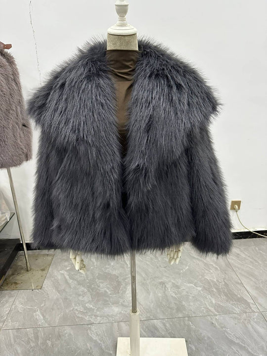 Damen Cropped Kunstpelz‑Bolero mit extraweichem Langflor und voluminösem Schalkragen Shop Nory