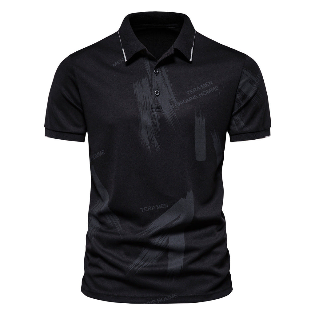 Herren Polo-Shirt mit modernem Grafikdesign und atmungsaktiver Baumwollmischung Shopnory