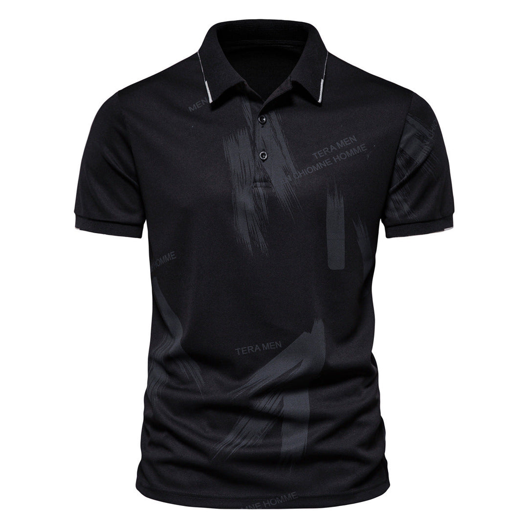Herren Polo-Shirt mit modernem Grafikdesign und atmungsaktiver Baumwollmischung Shopnory