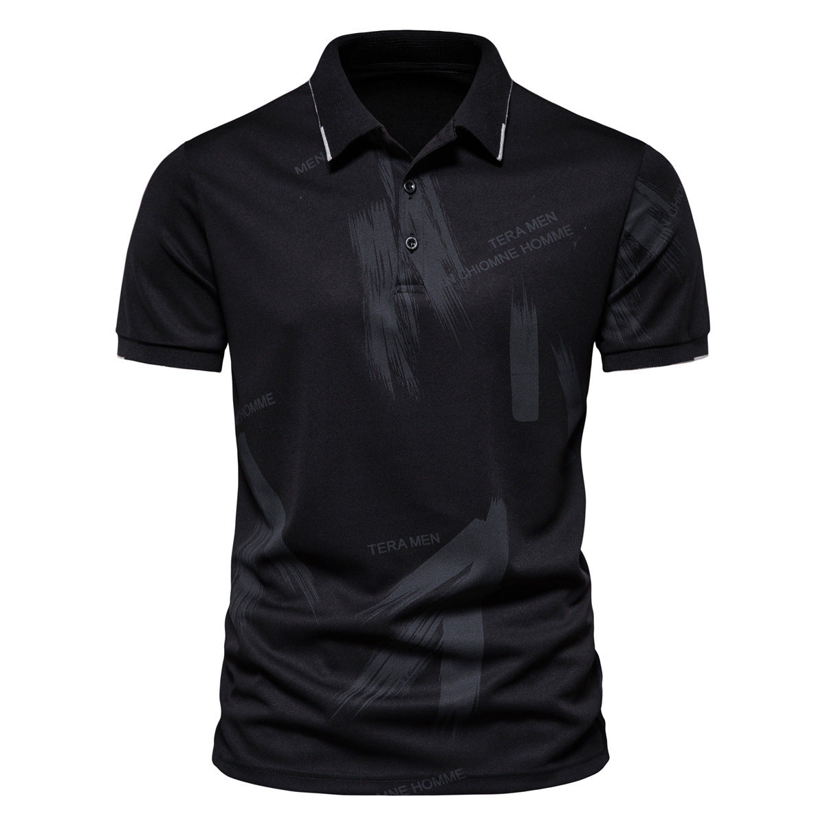 Herren Polo-Shirt mit modernem Grafikdesign und atmungsaktiver Baumwollmischung Shopnory