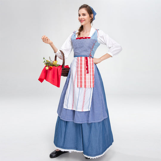 Damen nan ländliches Trachtenkleid mit Latzmieder und mehrlagiger Schürze Shop Nory