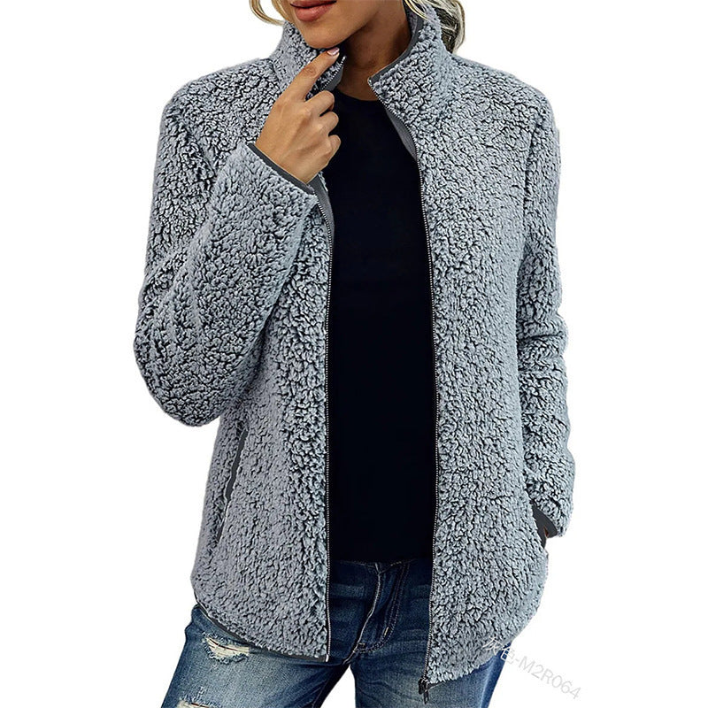 Damen Fleecejacke mit wunderbar weichem Material und stylischem Reißverschluss
