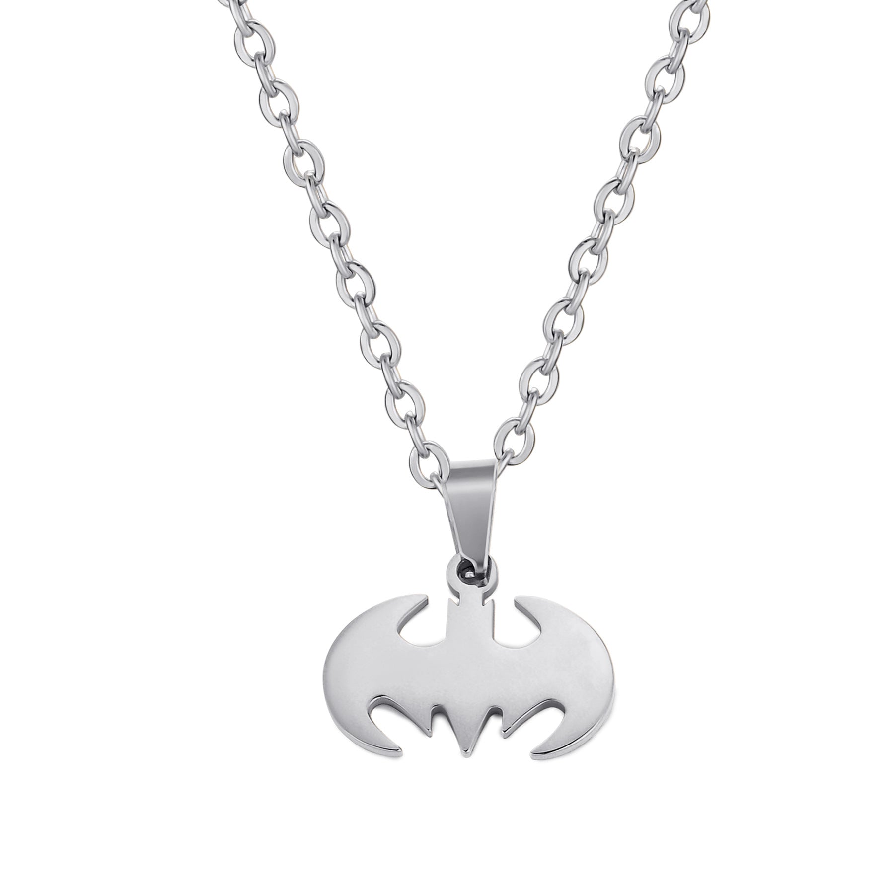 Damen Halskette mit stilvollem Batman-Anhänger aus hochwertigem Edelstahl Shop Nory