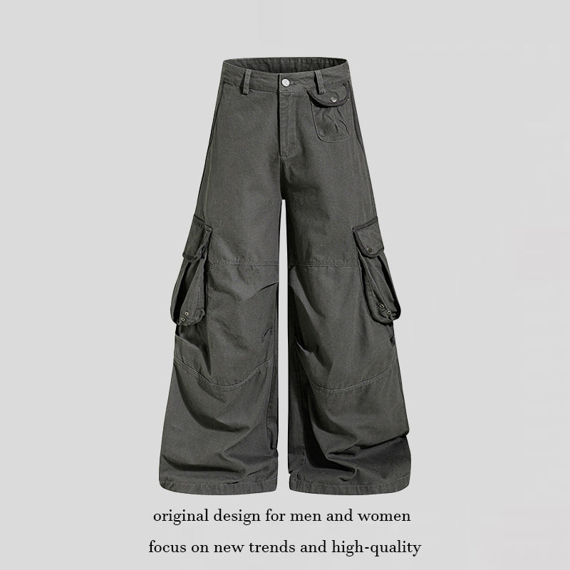 Damen weite Cargo‑Culottehose mit hoher Taille und Multifunktions‑Taschen Shop Nory