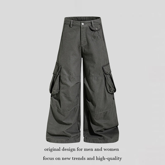Damen weite Cargo‑Culottehose mit hoher Taille und Multifunktions‑Taschen Shop Nory