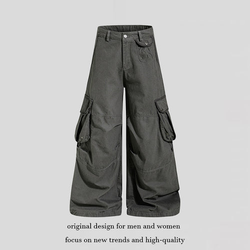 Damen weite Cargo‑Culottehose mit hoher Taille und Multifunktions‑Taschen Shop Nory