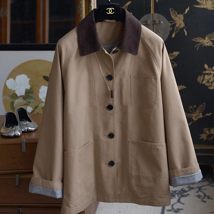 Damen Modische Übergangsjacke mit weichem Kragen Shop Nory