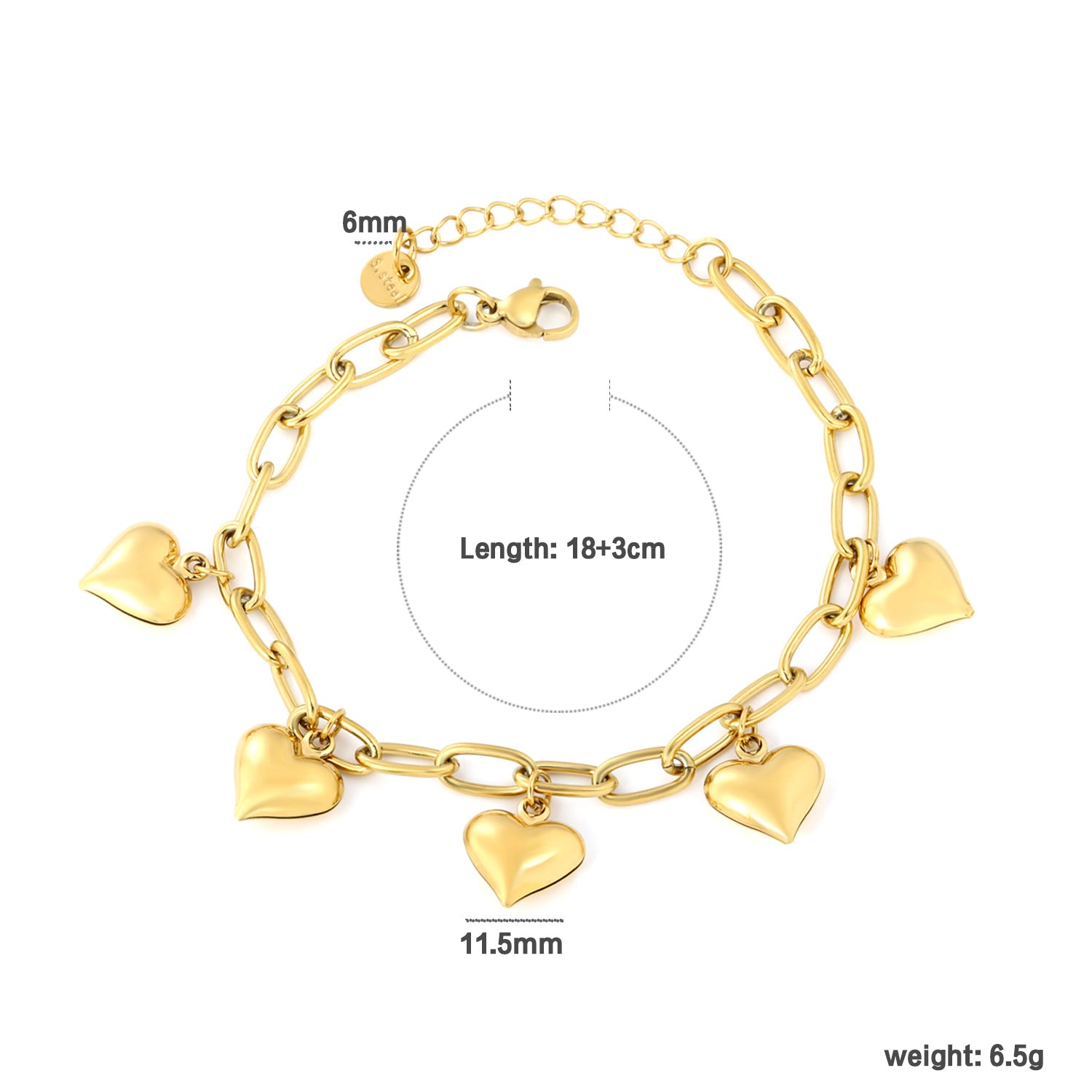 Damen elegante Armkette mit funkelndem Kristall Shop Nory