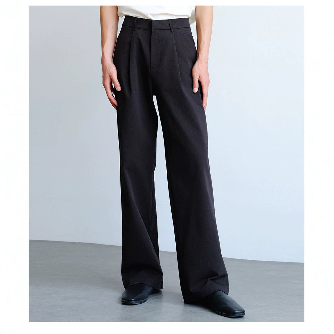 Herren weite hochtaillierte Bundfaltenhose aus Baumwollmix Shop Nory