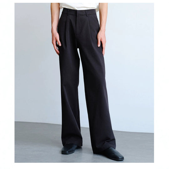 Herren weite hochtaillierte Bundfaltenhose aus Baumwollmix Shop Nory