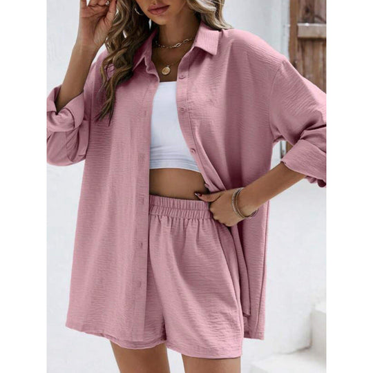 Damen lässiges Oberteil und Shorts Set