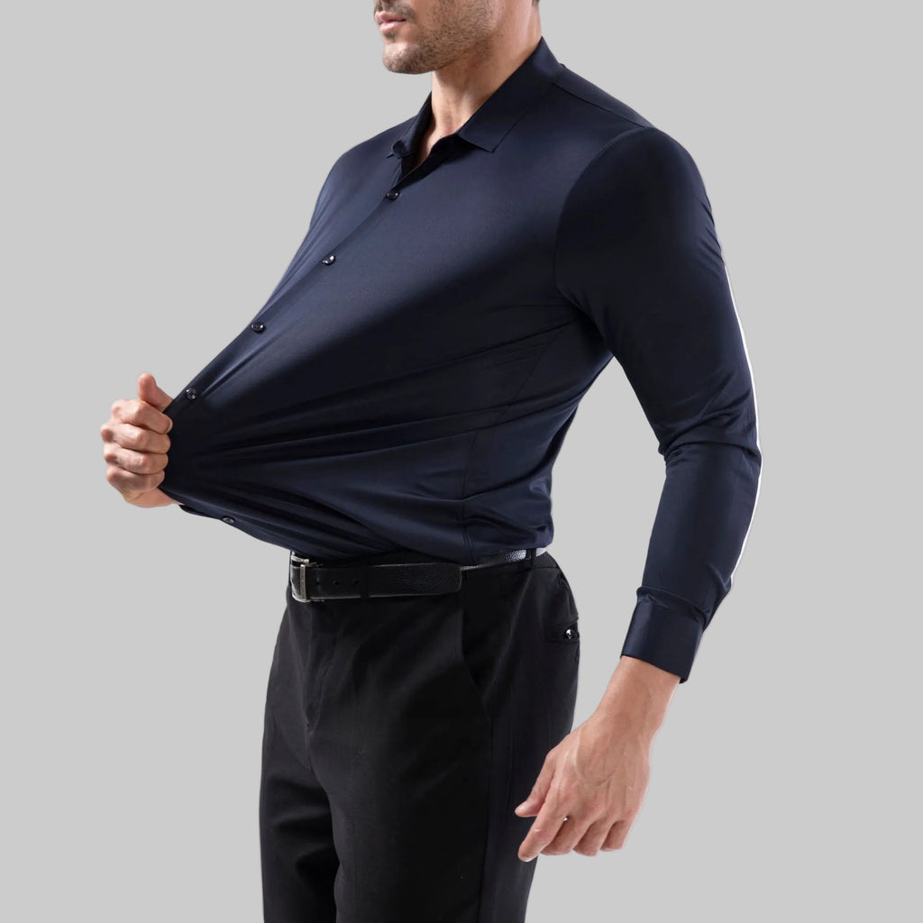 Elastisches Slim Fit Herrenhemd