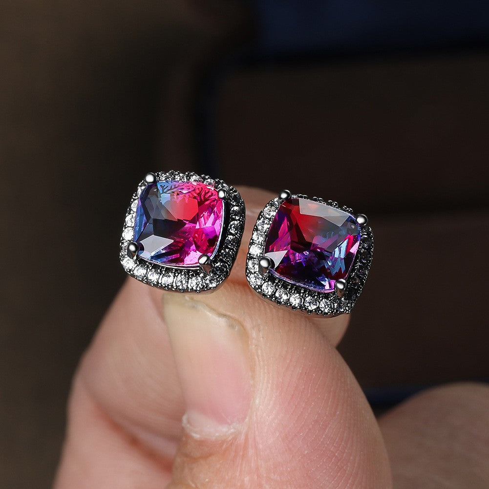 Damen Ring mit funkelnden pinken Kristallen und Zirkonia Shop Nory