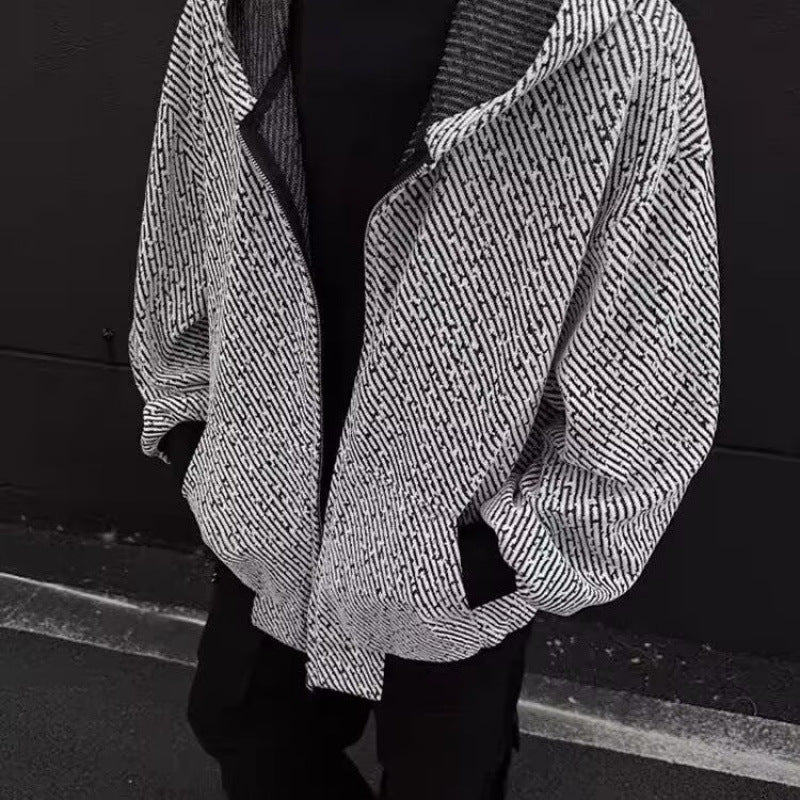 Unisex Oversized Strick-Kapuzenjacke mit Allover-Strukturmuster und Eingrifftaschen Shop Nory