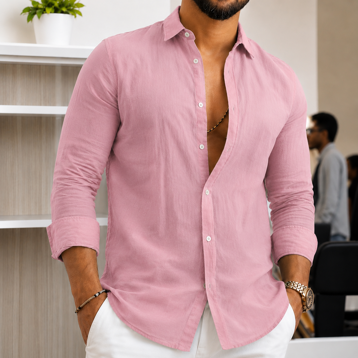 Herren Leichtes Leinenhemd ShopNory