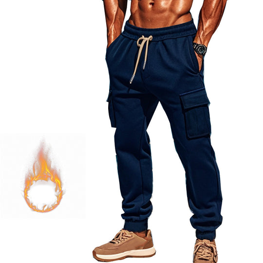 Herren nan Thermo-Cargojogginghose mit Fleecefutter elastischem Bund und großen Cargotaschen Shop Nory