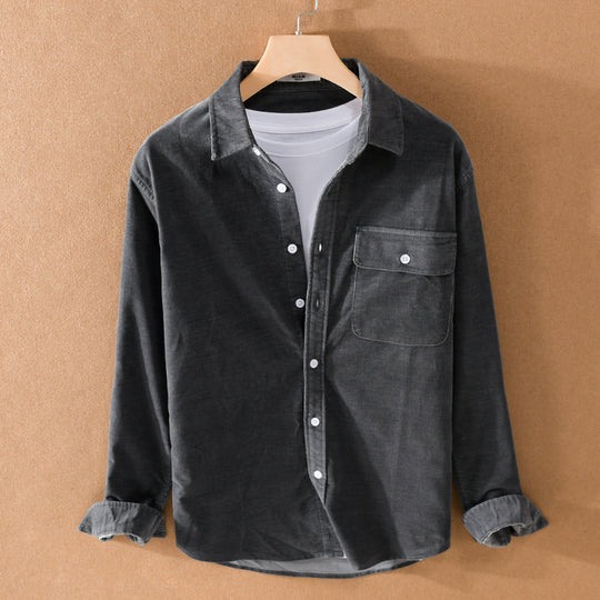 Herren Cord-Overshirt mit Brusttasche, Relaxed-Fit und durchgehender Knopfleiste Shop Nory