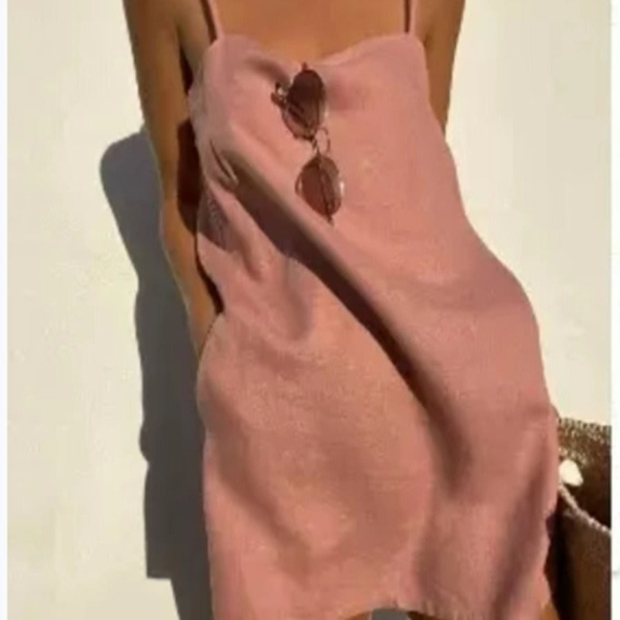 Damen lässiges Trägerkleid aus leichtem Material