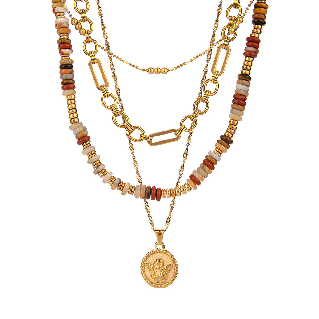 Damen modernes und hypoallergenes Halsband aus rostfreiem Stahl Shop Nory