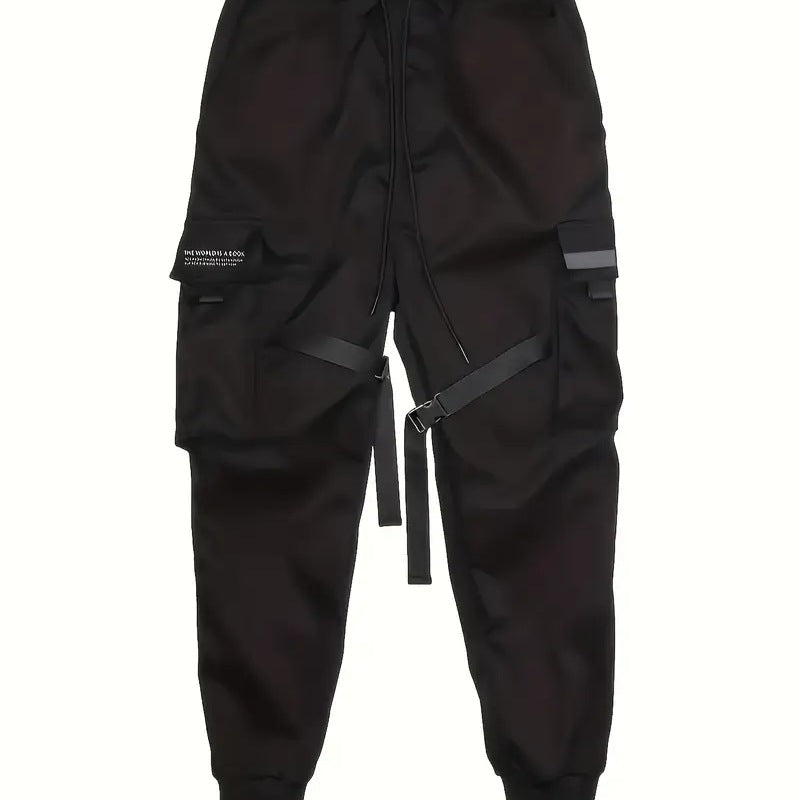 Herren Technische Cargo-Jogginghose mit Mehrfachtaschen, Gurtriemen & elastischem Bündchen Shop Nory