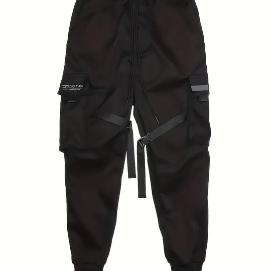 Herren Technische Cargo-Jogginghose mit Mehrfachtaschen, Gurtriemen & elastischem Bündchen Shop Nory