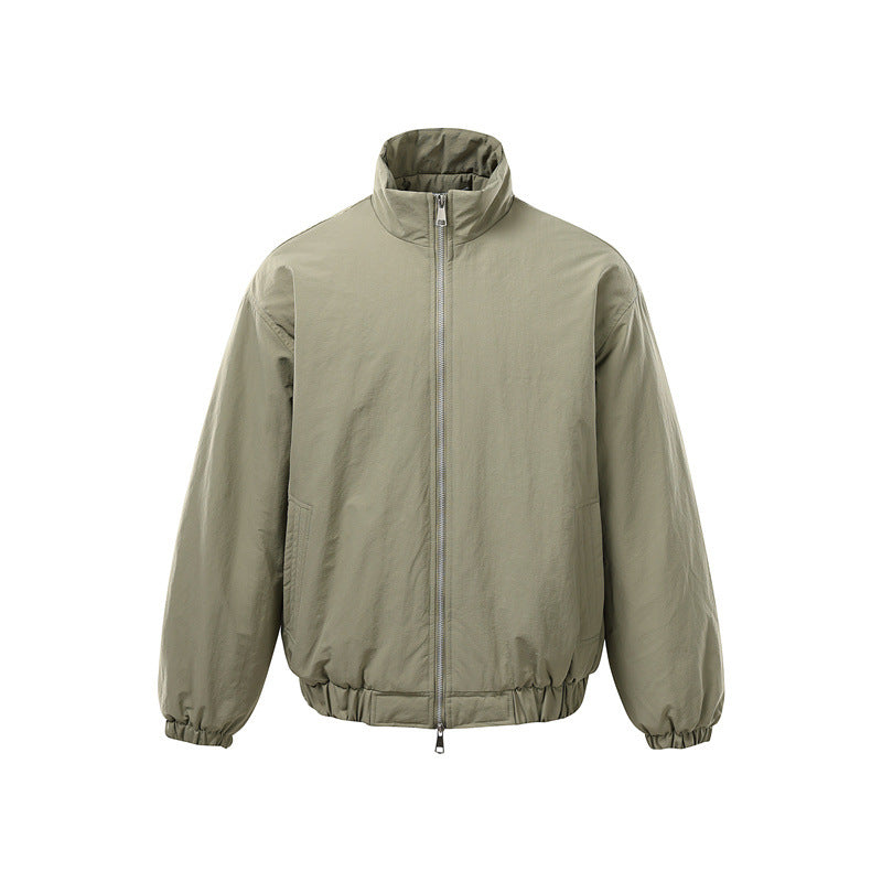 Unisex Boxy-Zipblousonjacke mit winddichter Microfaserhülle, hohem Stehkragen und Zweiwege-Reißverschluss Shop Nory