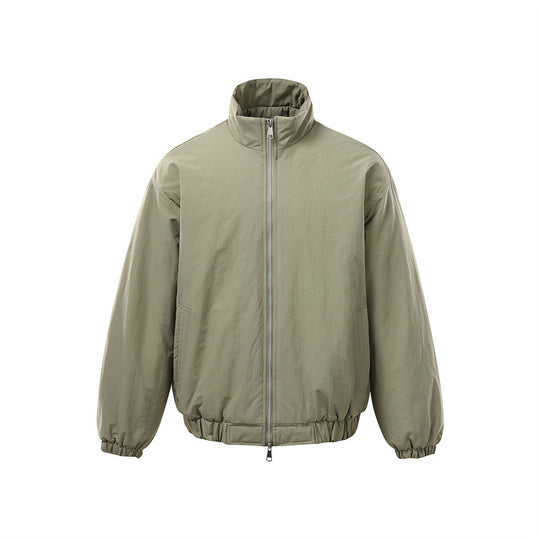 Unisex Boxy-Zipblousonjacke mit winddichter Microfaserhülle, hohem Stehkragen und Zweiwege-Reißverschluss Shop Nory