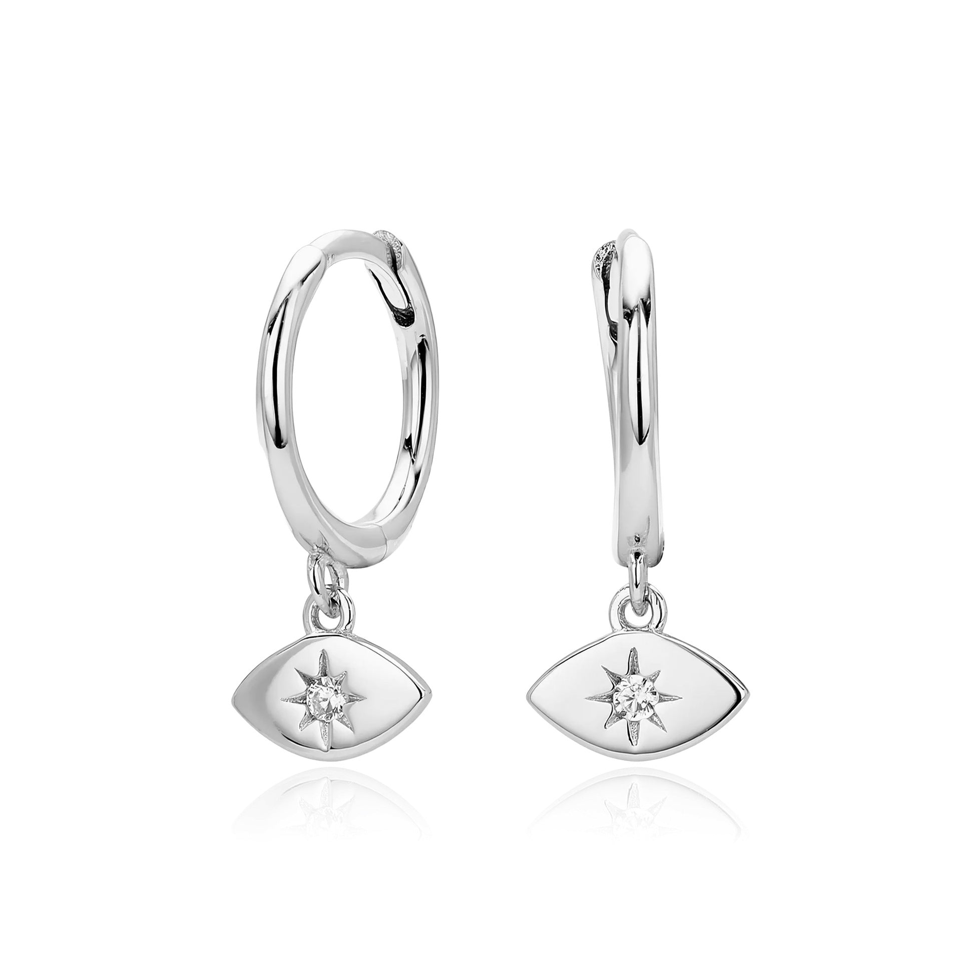 Damen Ohrhänger mit schützendem Augenanhänger aus 925 Sterling Silber Shop Nory