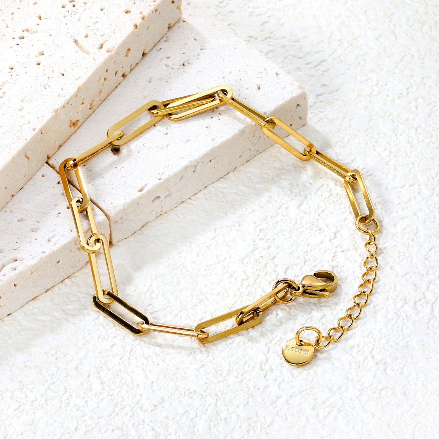 Damen modern gestaltetes Gliederarmband aus hochwertigem Edelstahl Shop Nory